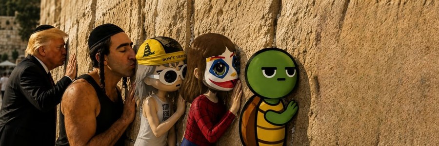 The first five kissers at the wall.